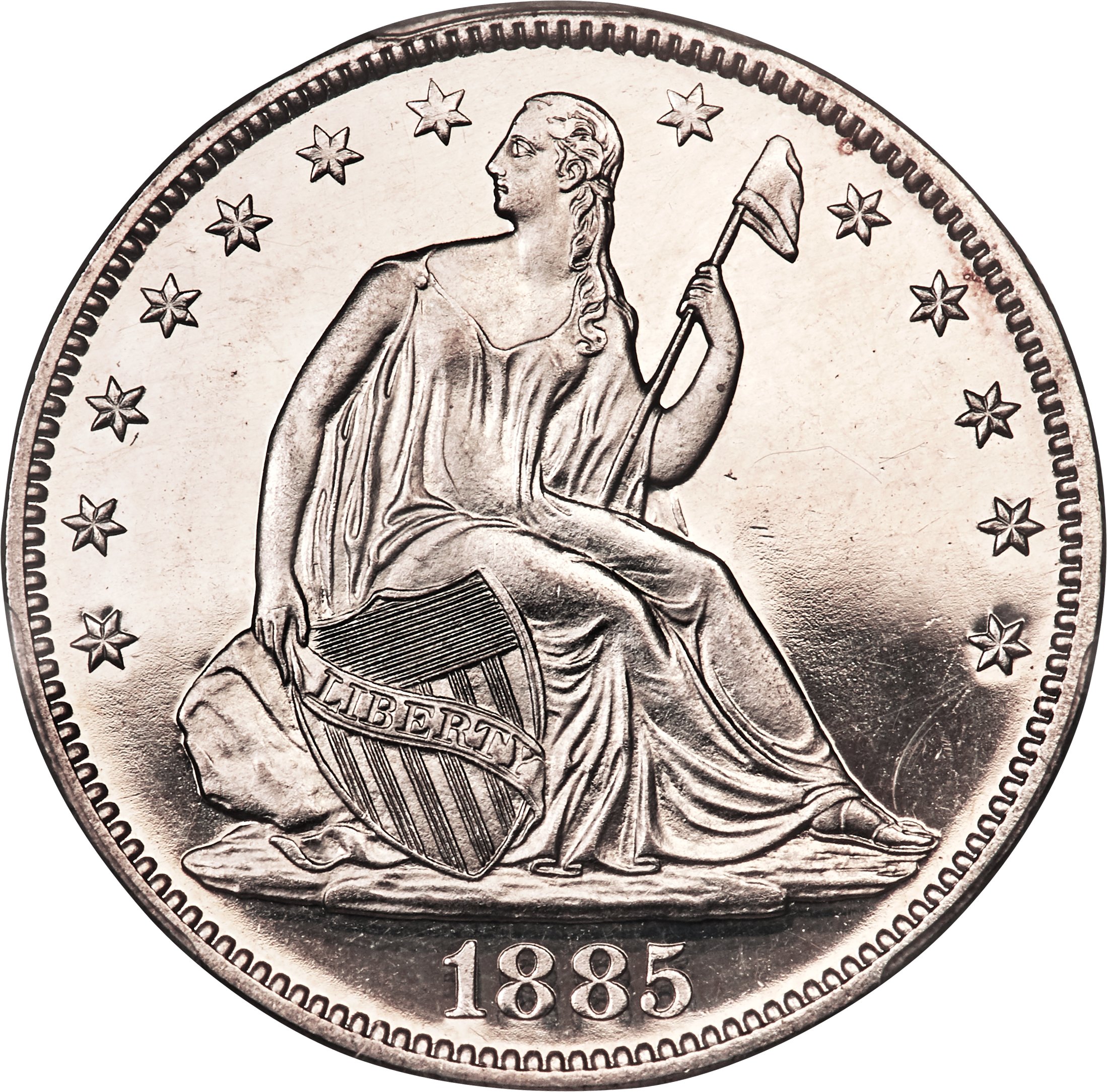 image for: 1885 50C PR65 Cameo PCGS....