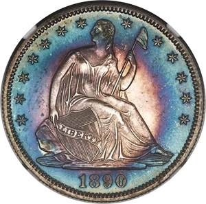 image for: 1890 50C PR65 Cameo NGC....