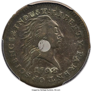 image for: 1792 P1C One Cent, Judd-1, Pollock-1, High R.6, SP35 PCGS. CAC....