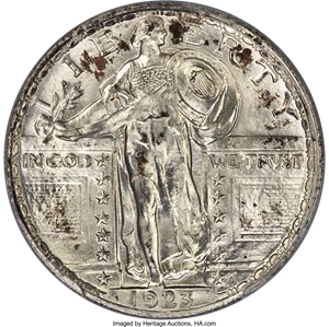 image for: 1923 25C MS67 Full Head PCGS....