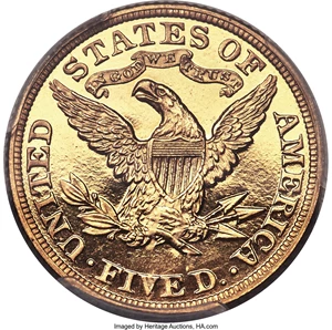 image for: 1892 $5 PR65 Deep Cameo PCGS. JD-1, R.5....