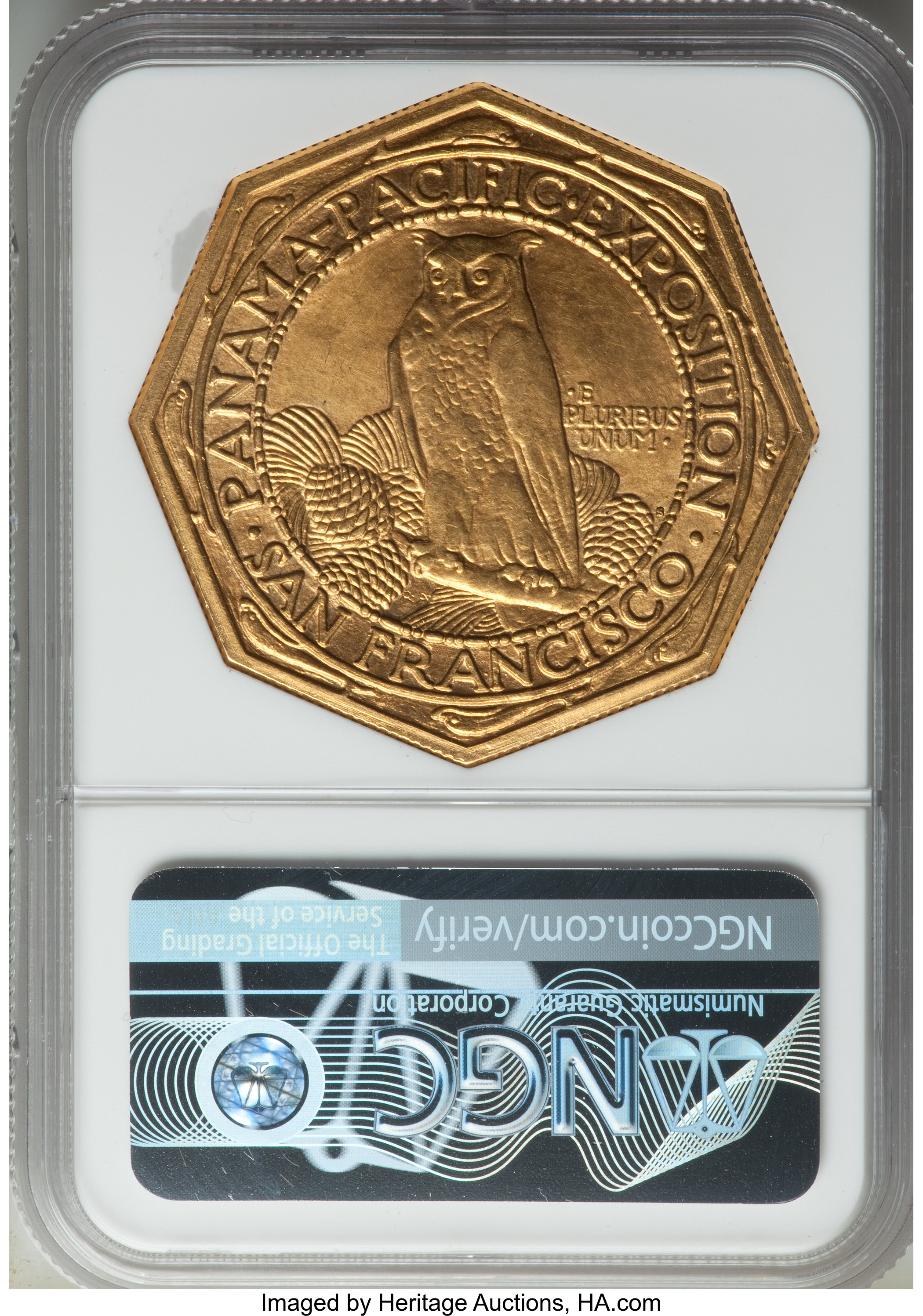 1915-S G$50  Panama-Pacific Expo, Octagonal MS61 thumbnail 2