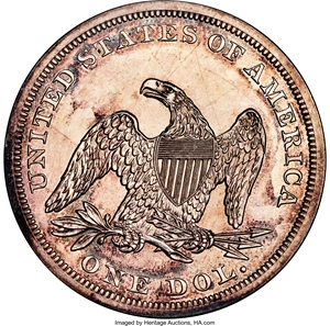 image for: 1859 $1 PR64 NGC. CAC. OC-P1, R.3....