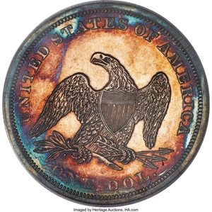 image for: 1861 $1 PR64 PCGS. OC-P2, High R.4....