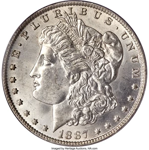 image for: 1887/6-O $1 VAM-3 MS64 PCGS....