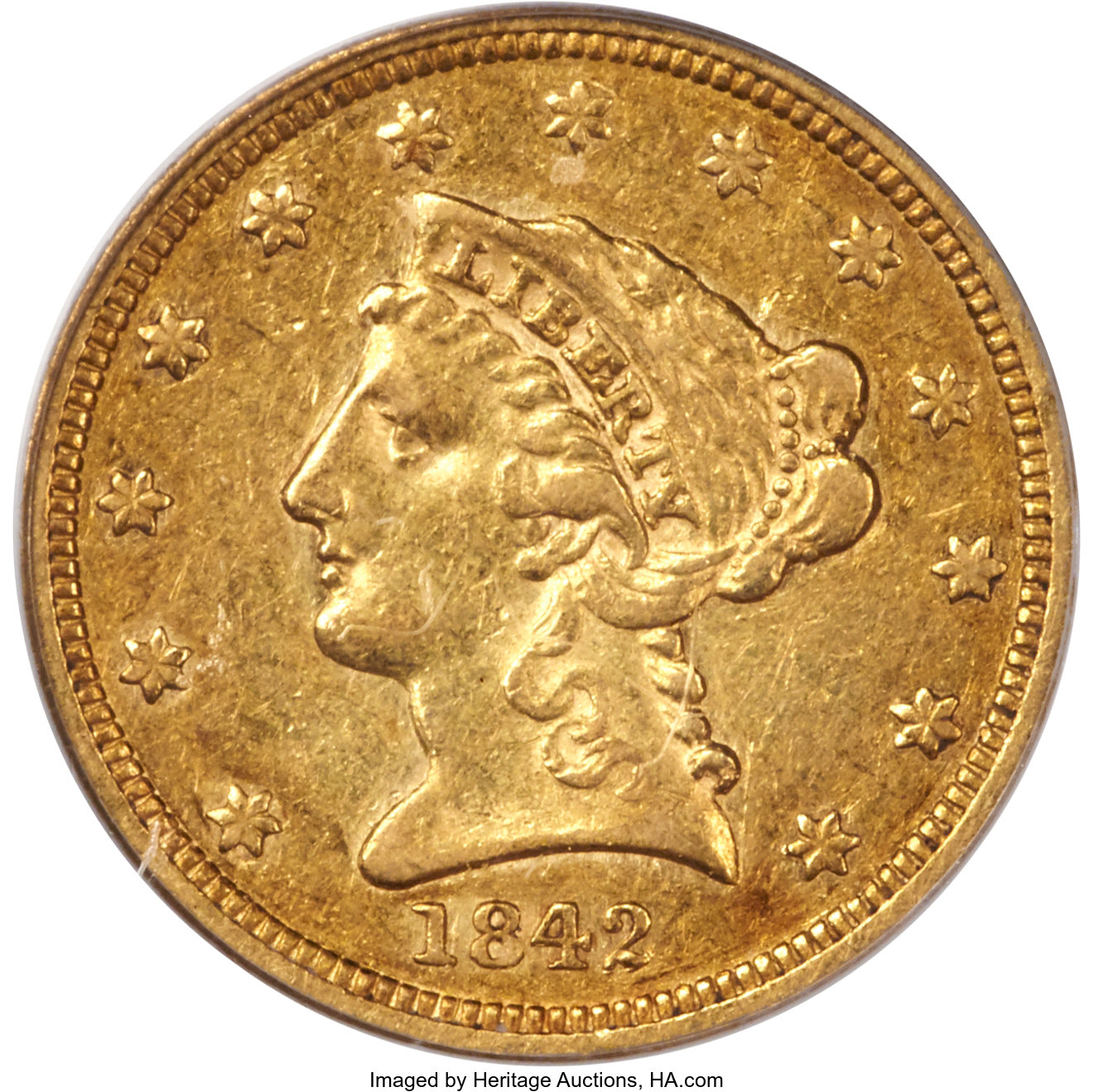 image for: 1842 $2 1/2 XF45 PCGS....