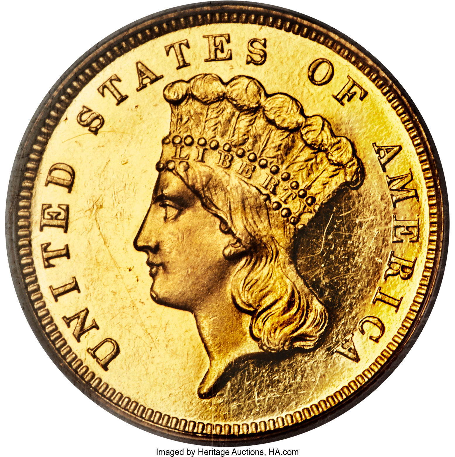 image for: 1886 $3 PR63 Cameo PCGS. JD-1, R.4....