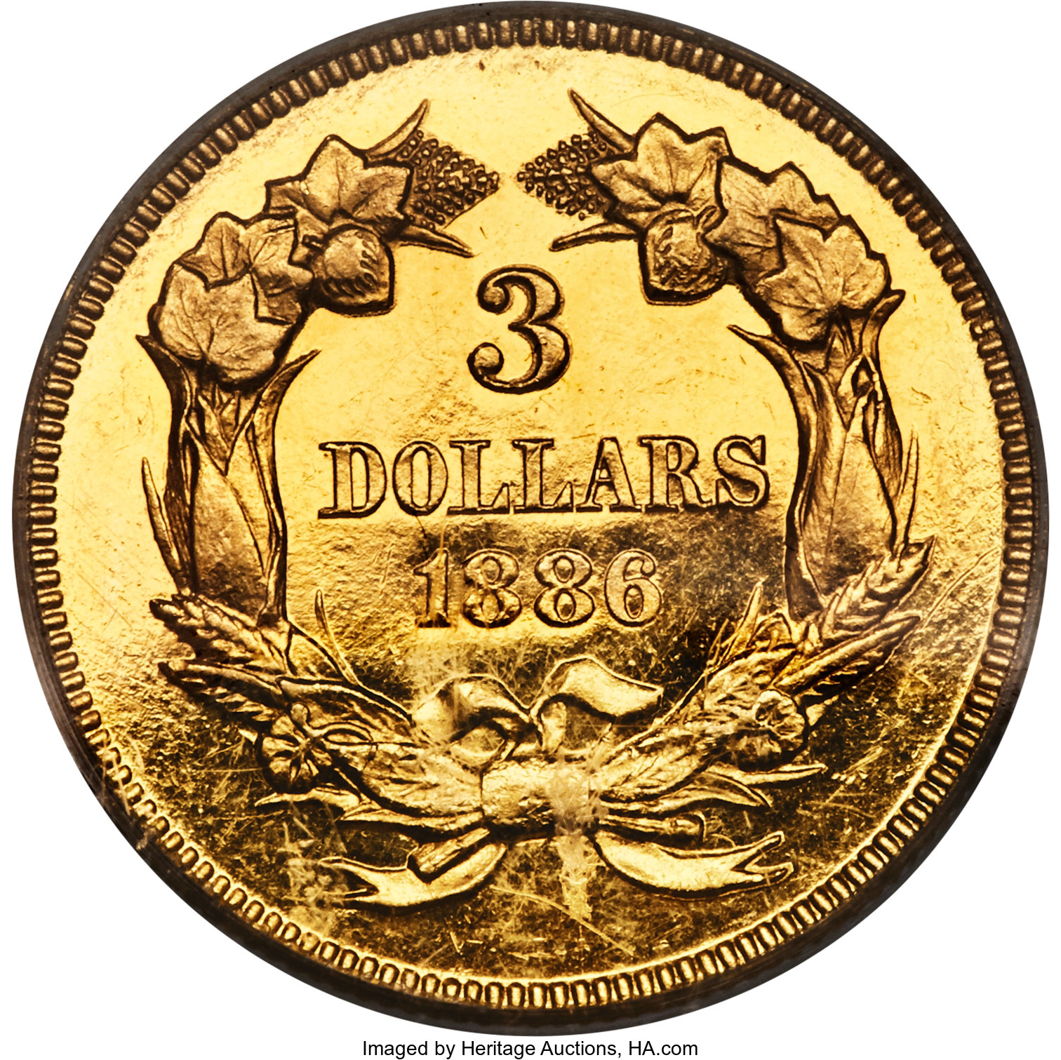 image for: 1886 $3 PR63 Cameo PCGS. JD-1, R.4....