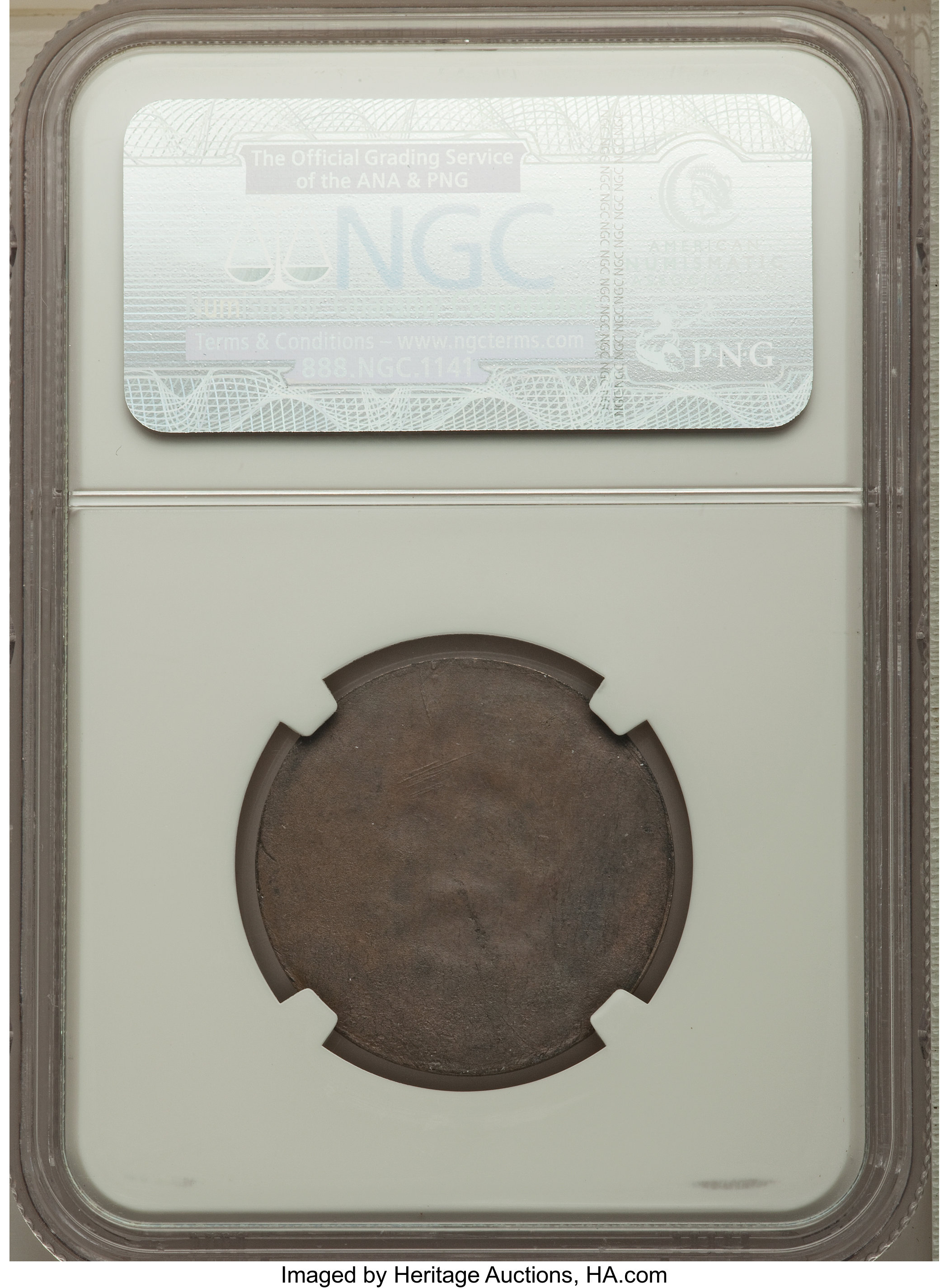 image for: (Circa-1900) $10 Mormon Ten Dollar, Uniface Copper Restrike, MS64 Red and Brown NGC. K-4a, R.7....
