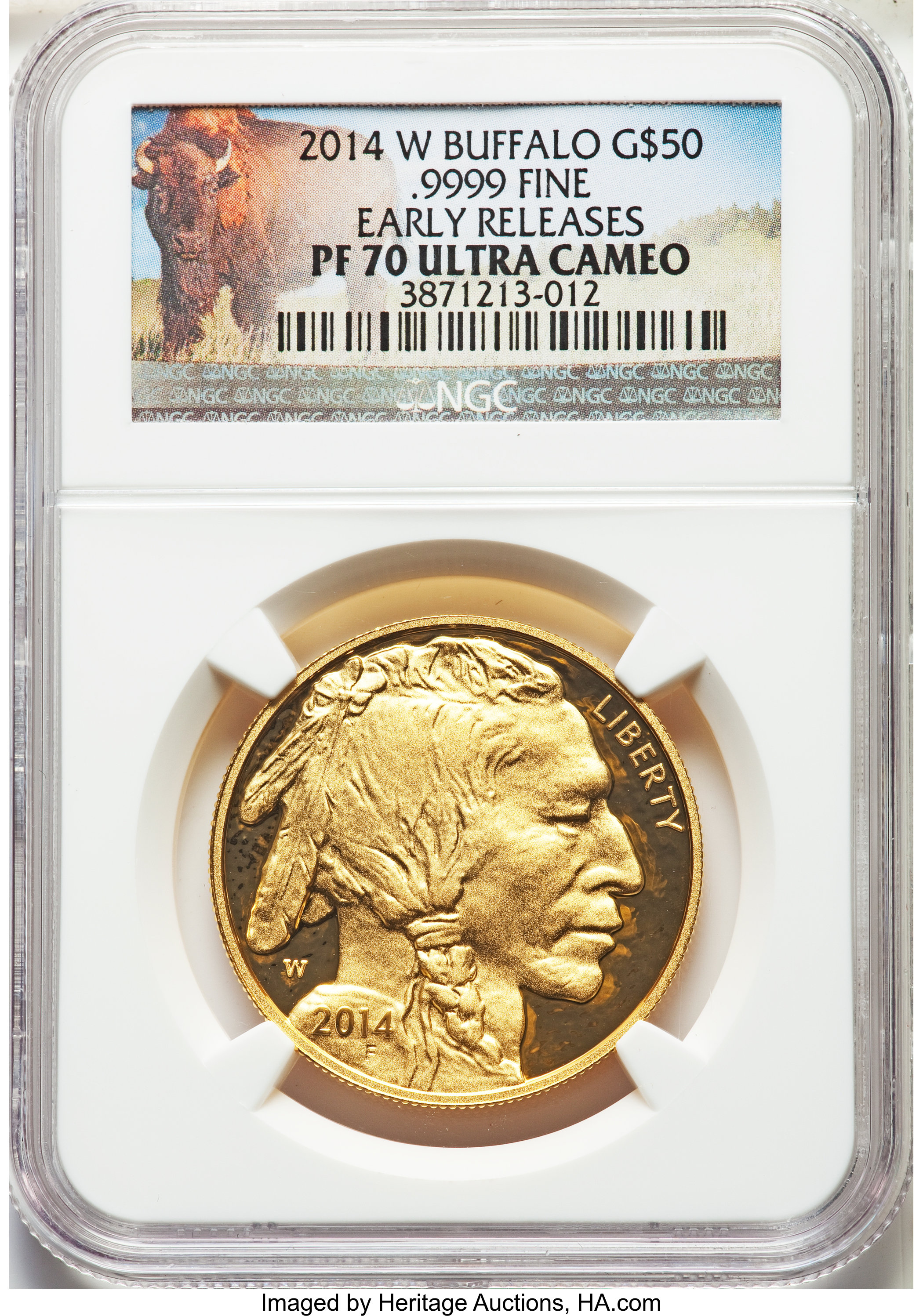 2014 W Gold 50 Buffalo Proof Strike Deep Cameo DCAM