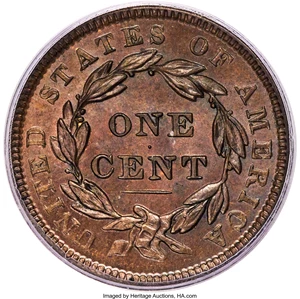 image for: 1838 1C N-1, R.1, MS66 Brown PCGS....