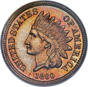 image for: 1860 1C PR65 PCGS. CAC. Snow PR-3....