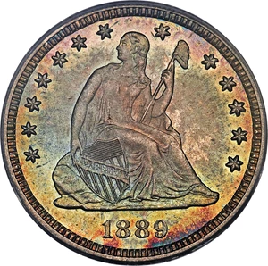 image for: 1889 25C MS67 PCGS. CAC. Briggs 1-A....