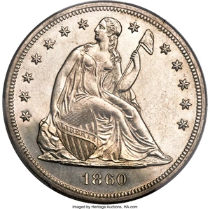 image for: 1860 $1 PR63 PCGS. OC-P1....