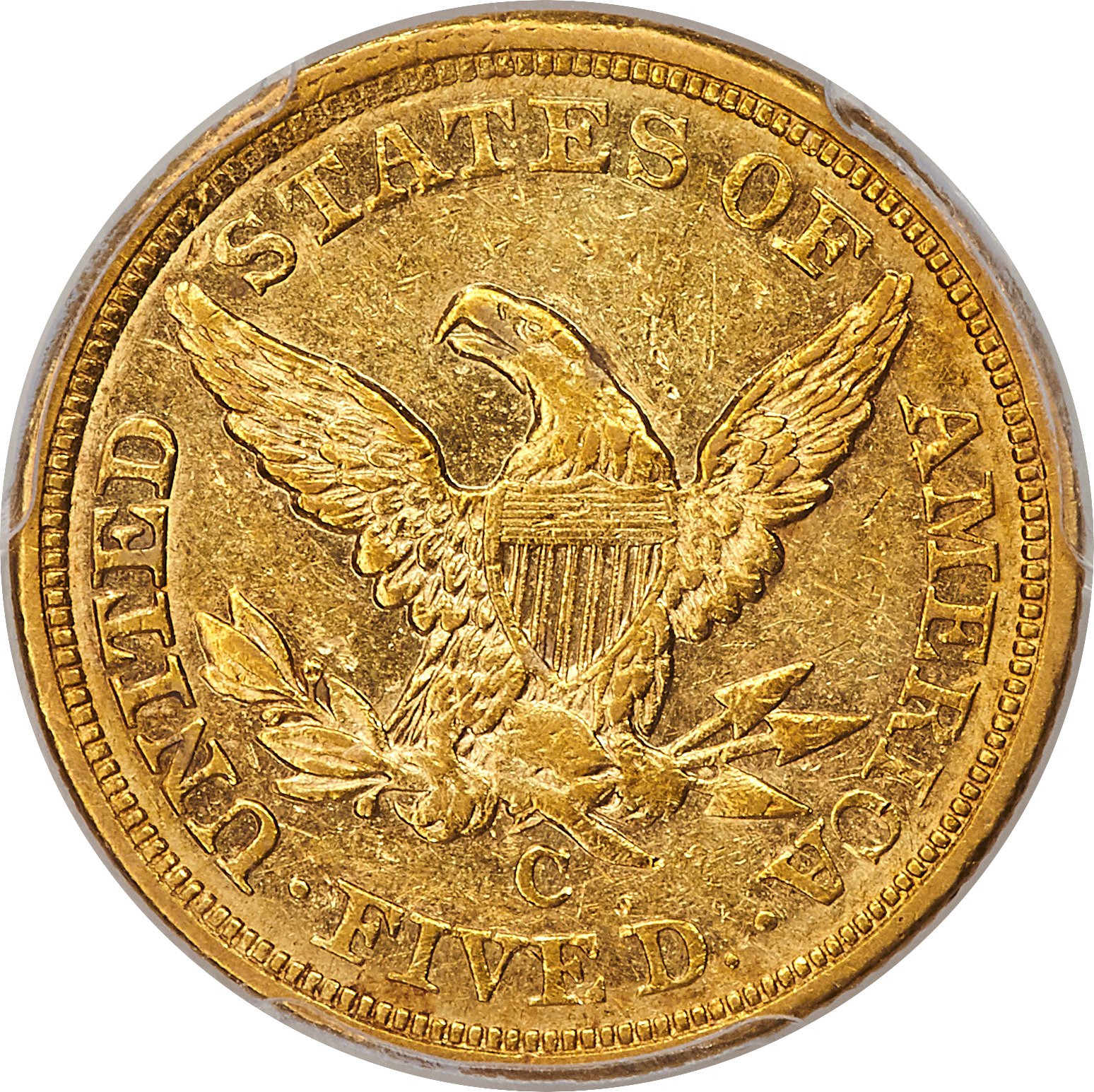 image for: 1855-C $5 AU50 PCGS. Variety 1....