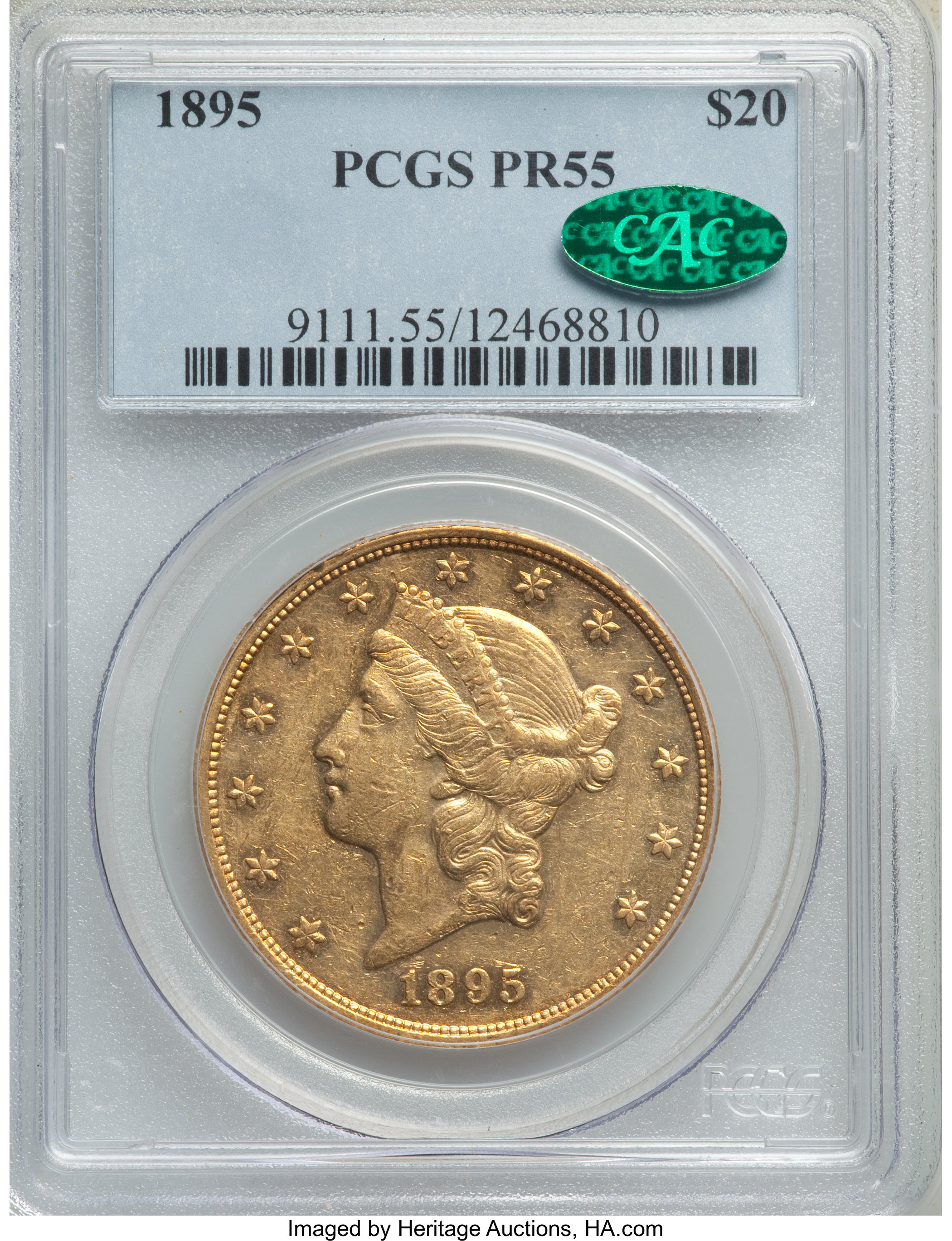 image for: 1895 $20 PR55 PCGS. CAC. JD-1....