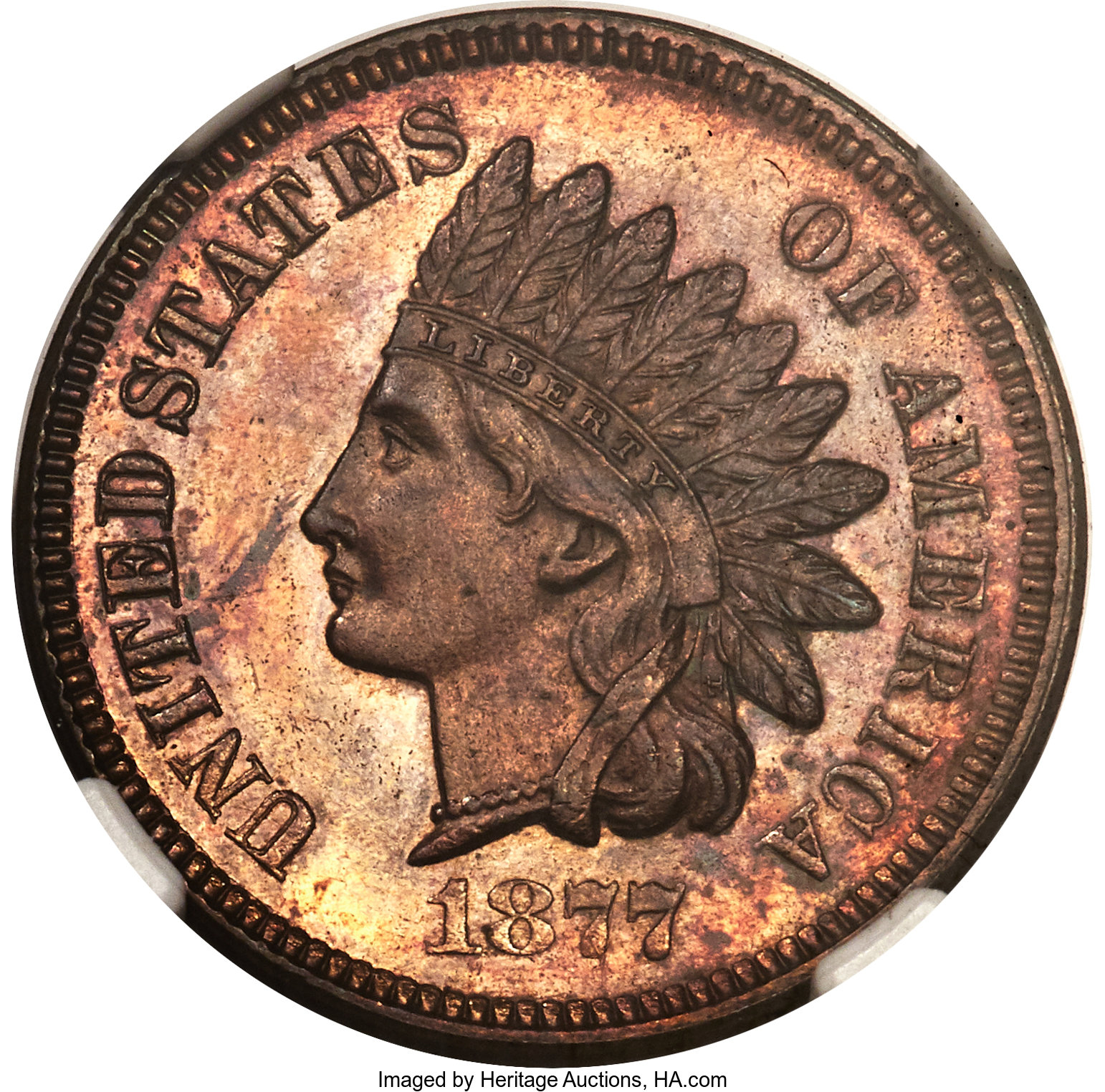 image for: 1877 1C PR63 Brown NGC....