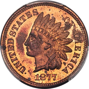 image for: 1877 1C PR64 Red PCGS....