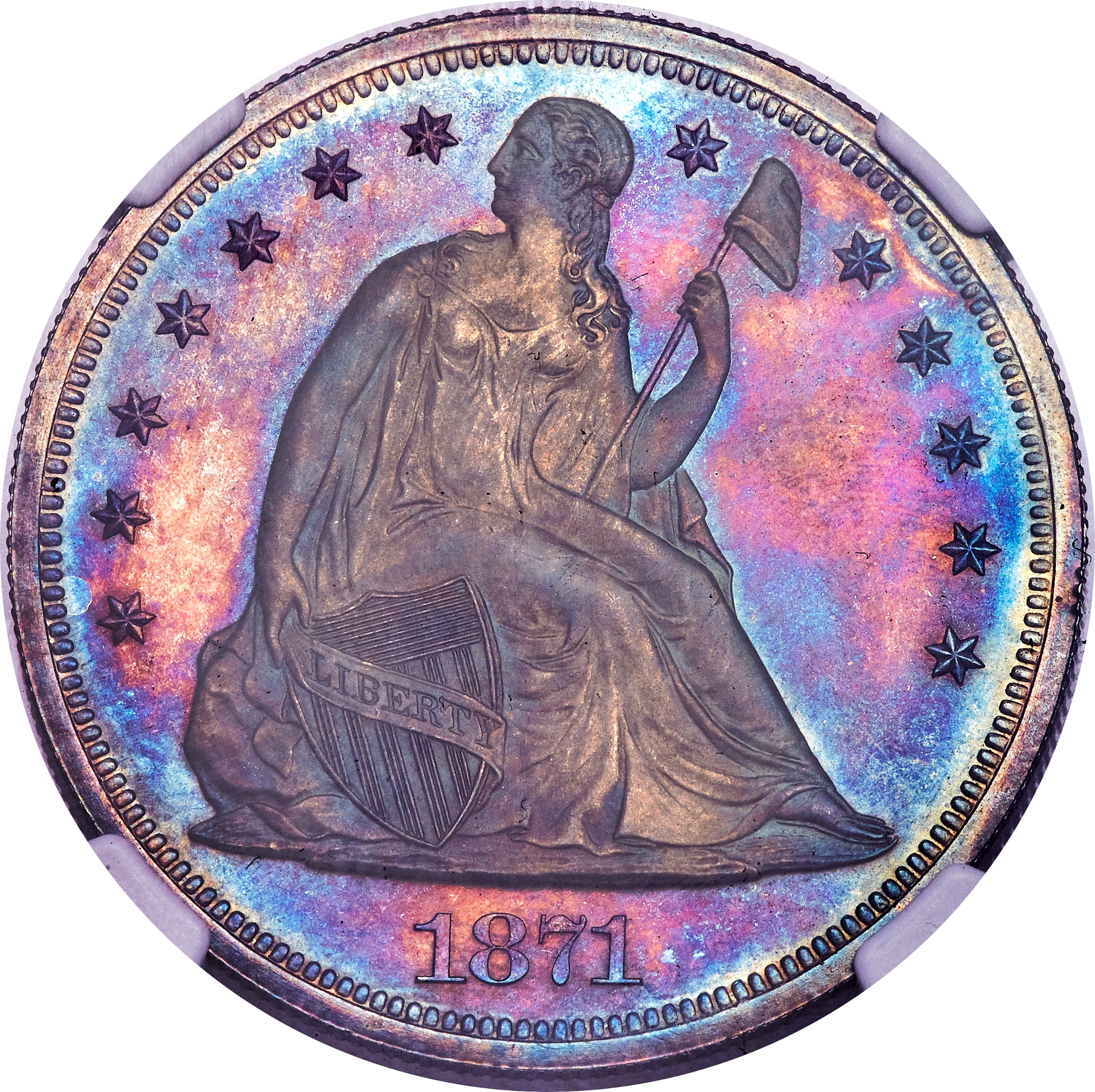 image for: 1871 $1 PR64 NGC. OC-P1, R.2....