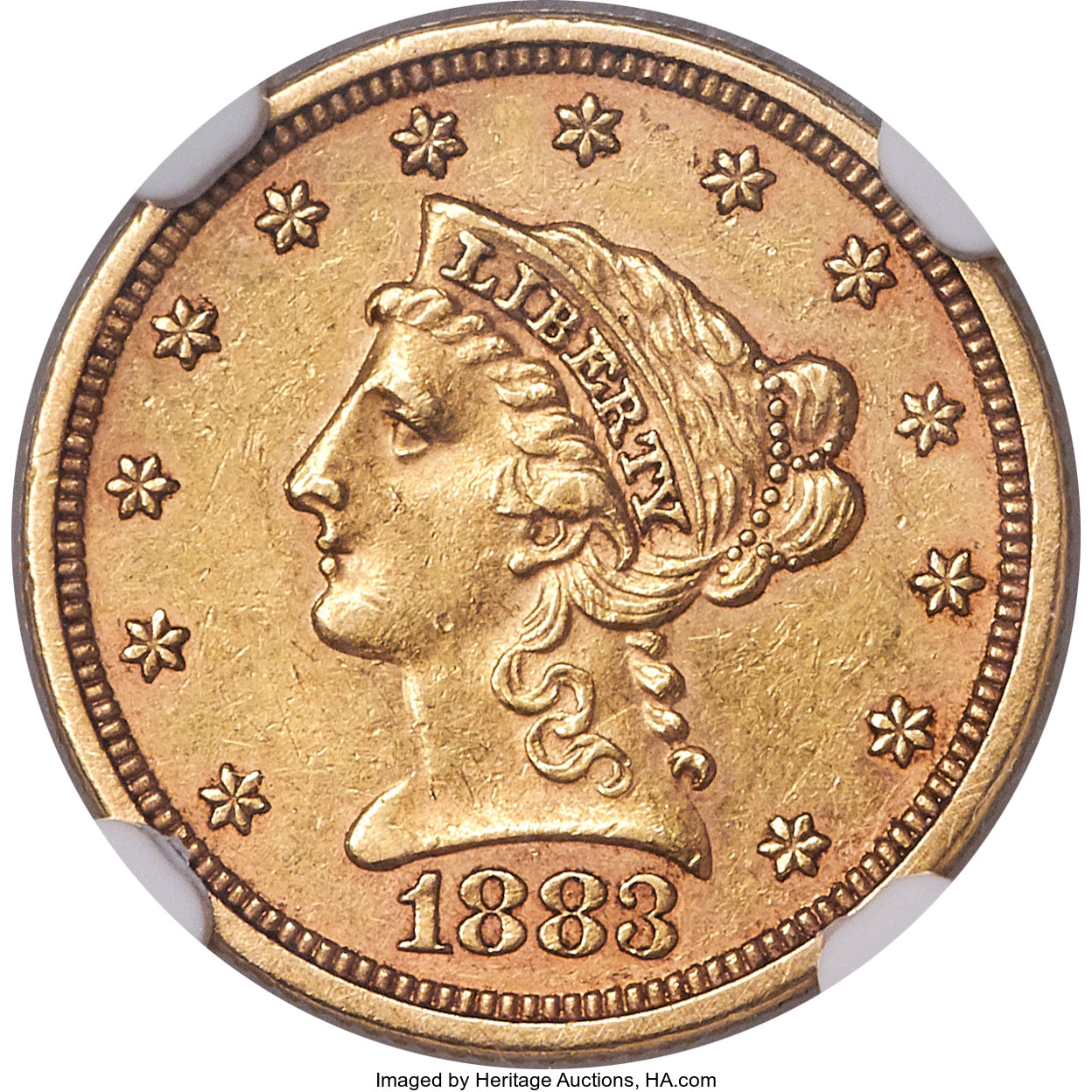 image for: 1883 $2 1/2 AU55 NGC....