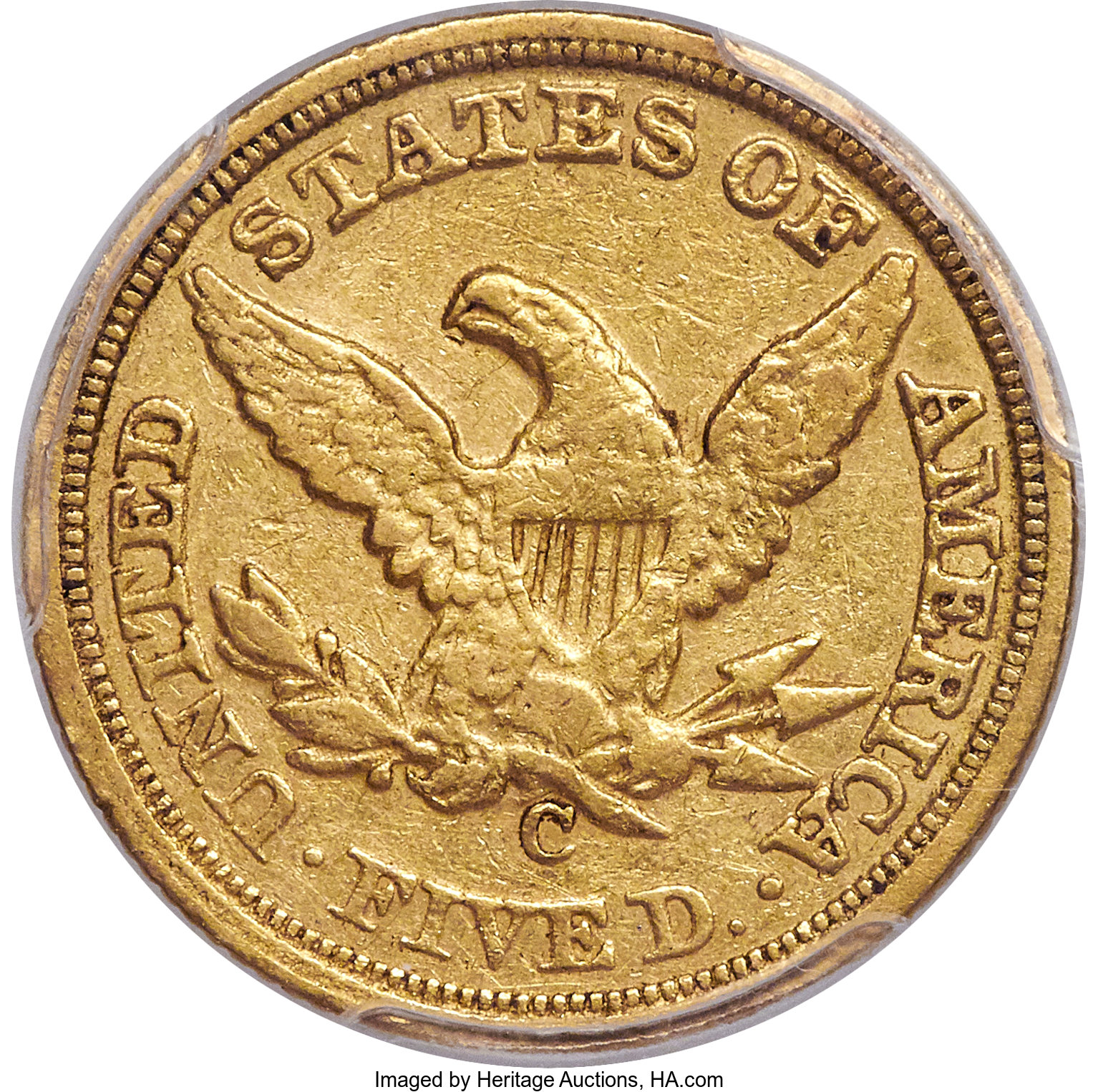 image for: 1860-C $5 XF40 PCGS. Variety 1....