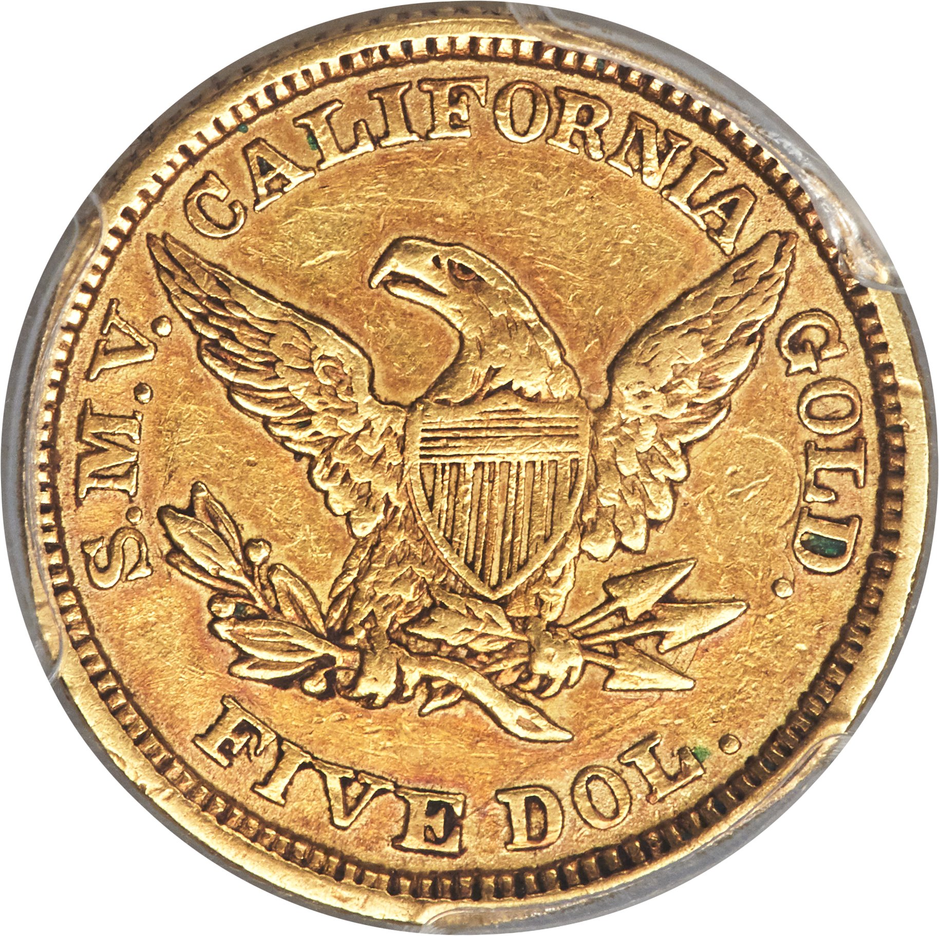 image for: 1849 $5 Moffat & Co. XF40 PCGS. K-4, R.5....