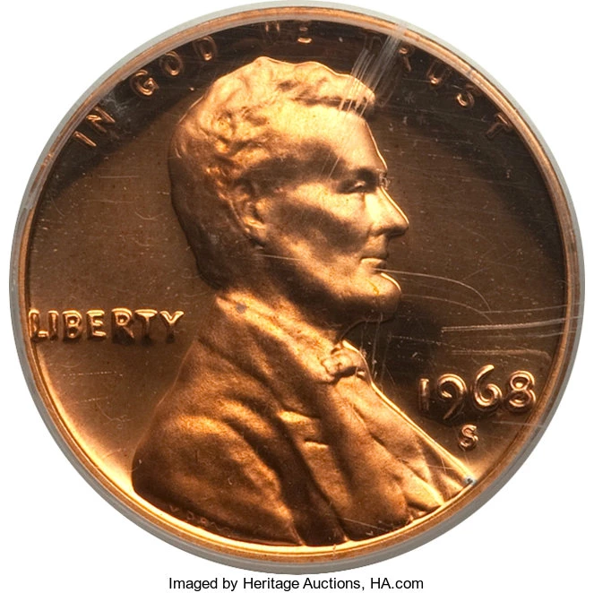 1 Cent 1968, Cent, Lincoln Memorial (1959-2008) - United States of
