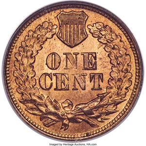 image for: 1867 1C MS65 Red PCGS. CAC....