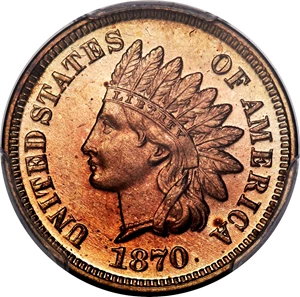 image for: 1870 1C PR65 Red PCGS. Snow-PR1....