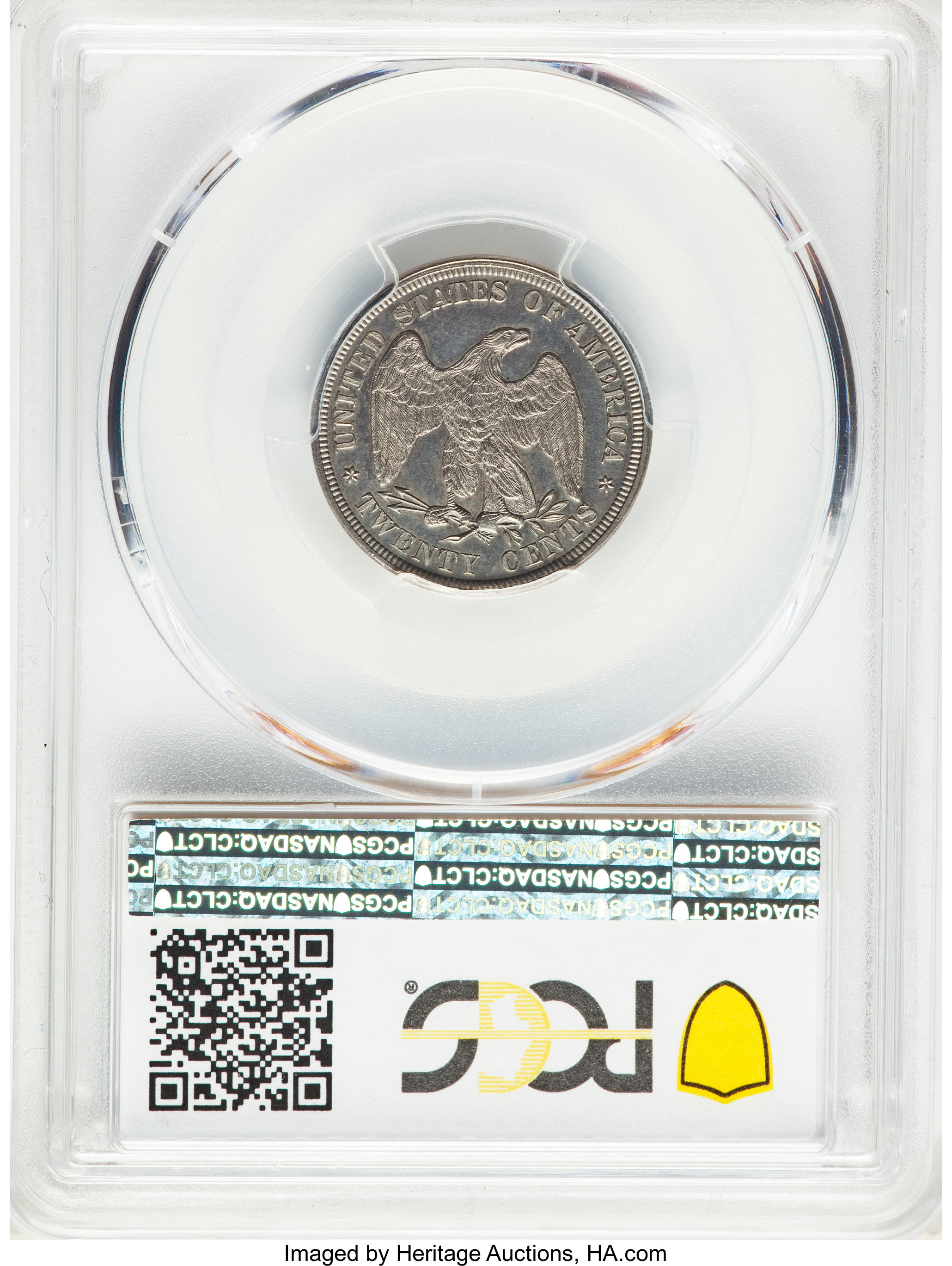1876 20c PR62 CAC thumbnail 2
