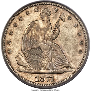 image for: 1871-CC 50C XF45 PCGS. WB-101, Die Pair 1, R.4....