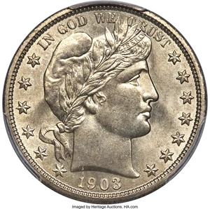 image for: 1903 50C MS65 PCGS....