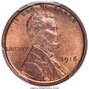 image for: 1916 1C PR66+ Red and Brown PCGS. CAC....