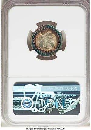 image for: 1877 20C PR65 Ultra Cameo NGC....
