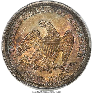 image for: 1865 25C MS66 PCGS. Briggs 1-A, Flynn-RPD-001....