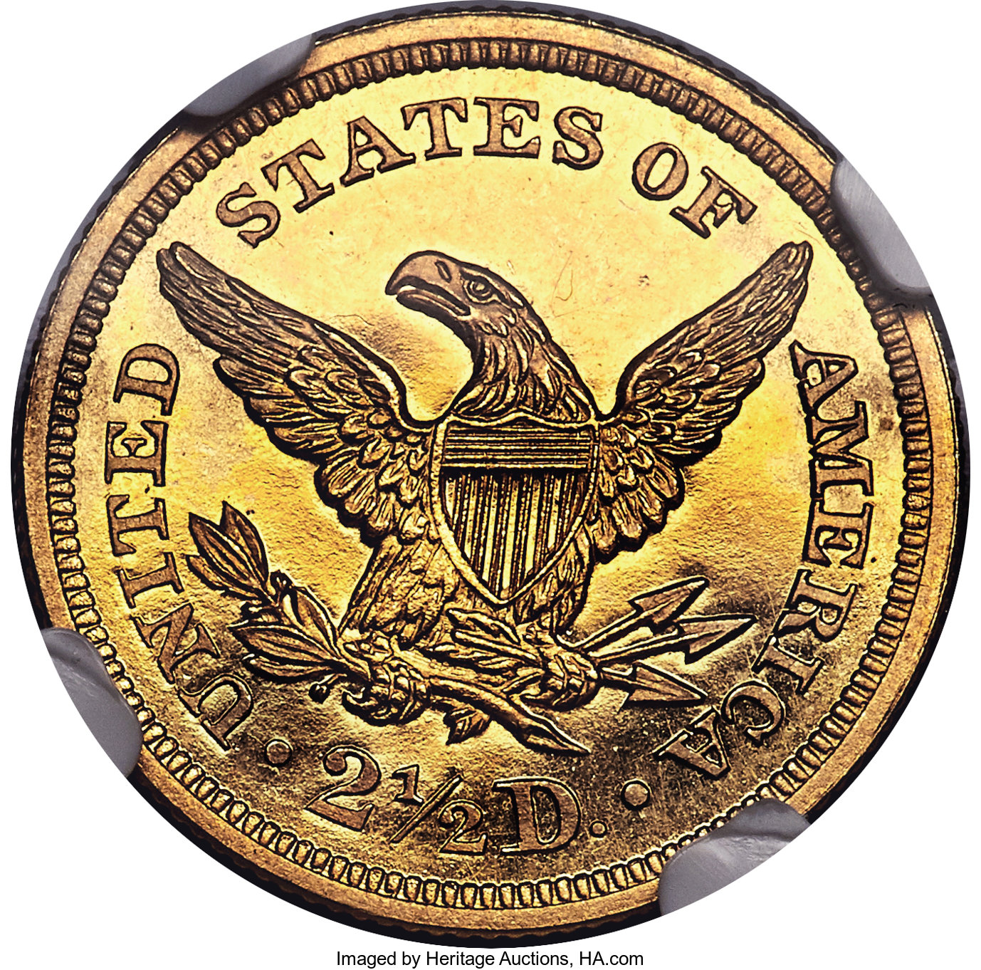 image for: 1843 $2 1/2 PR66 Ultra Cameo NGC. JD-1, High R.7....