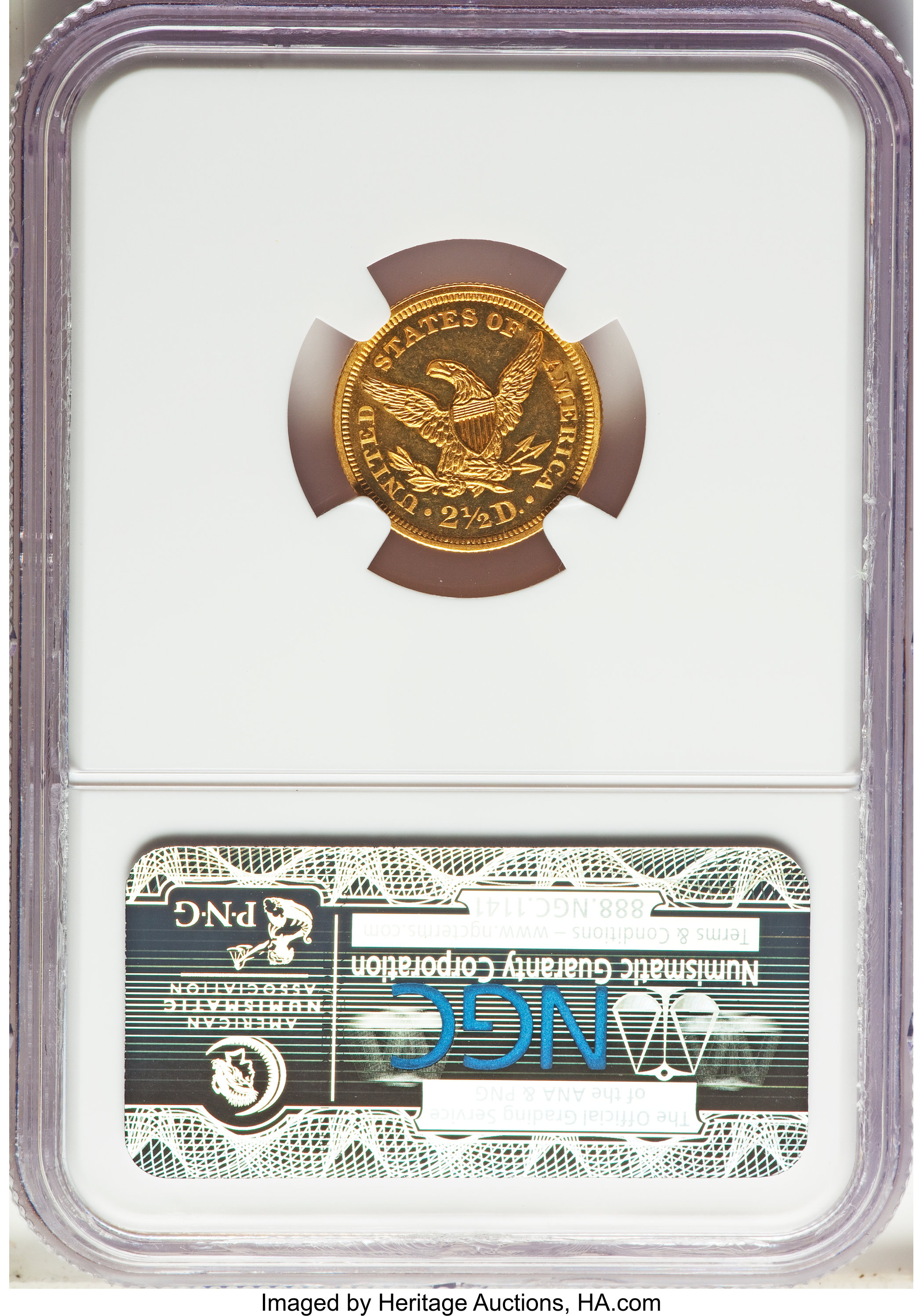 image for: 1843 $2 1/2 PR66 Ultra Cameo NGC. JD-1, High R.7....