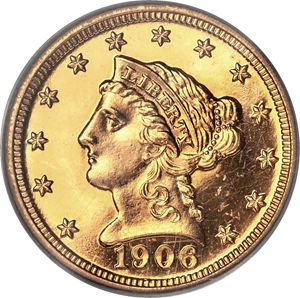image for: 1906 $2 1/2 PR65 Cameo PCGS. CAC. JD-1. ...