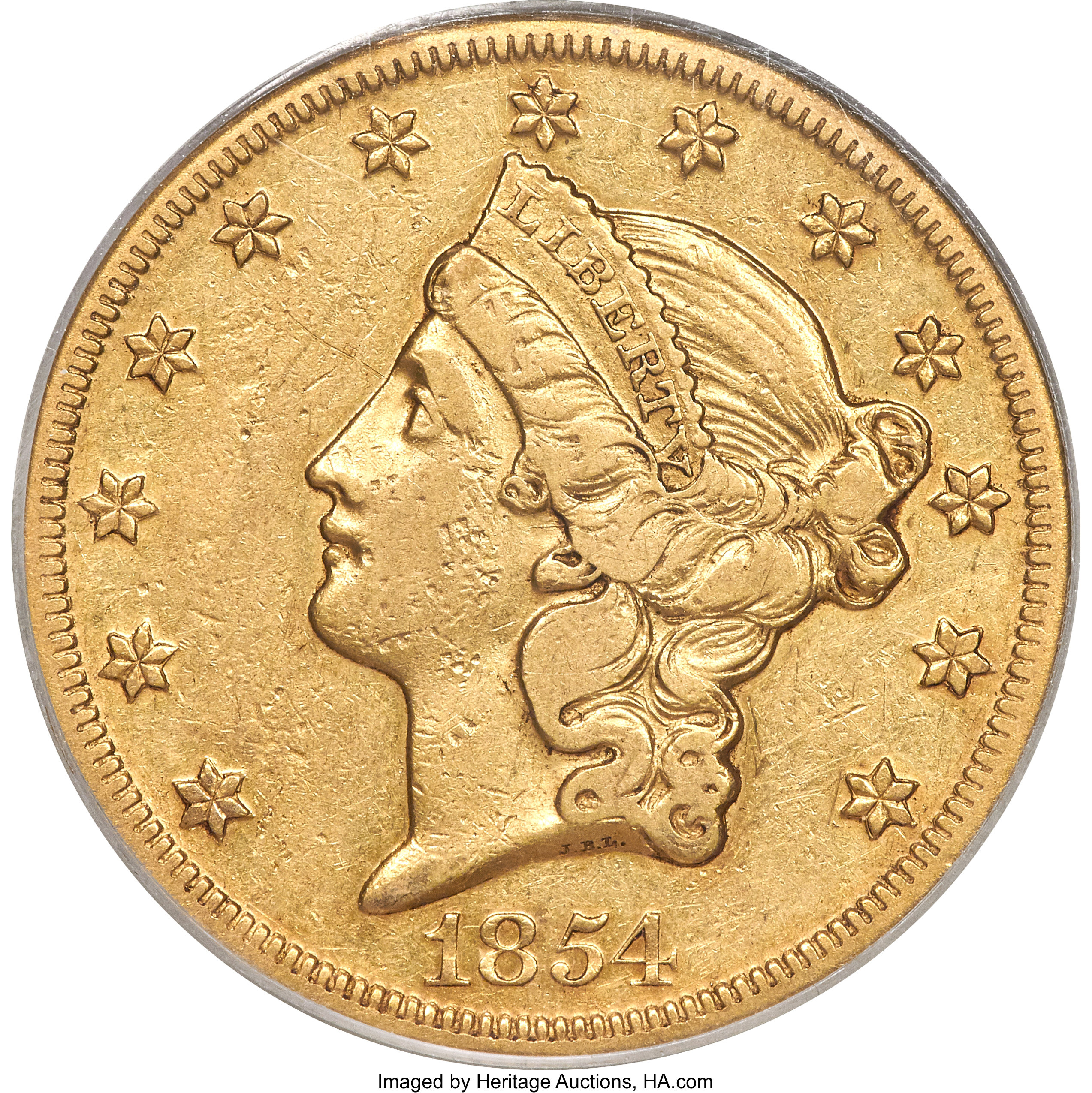 image for: 1854-O $20 VF30 PCGS. CAC. Variety 1....