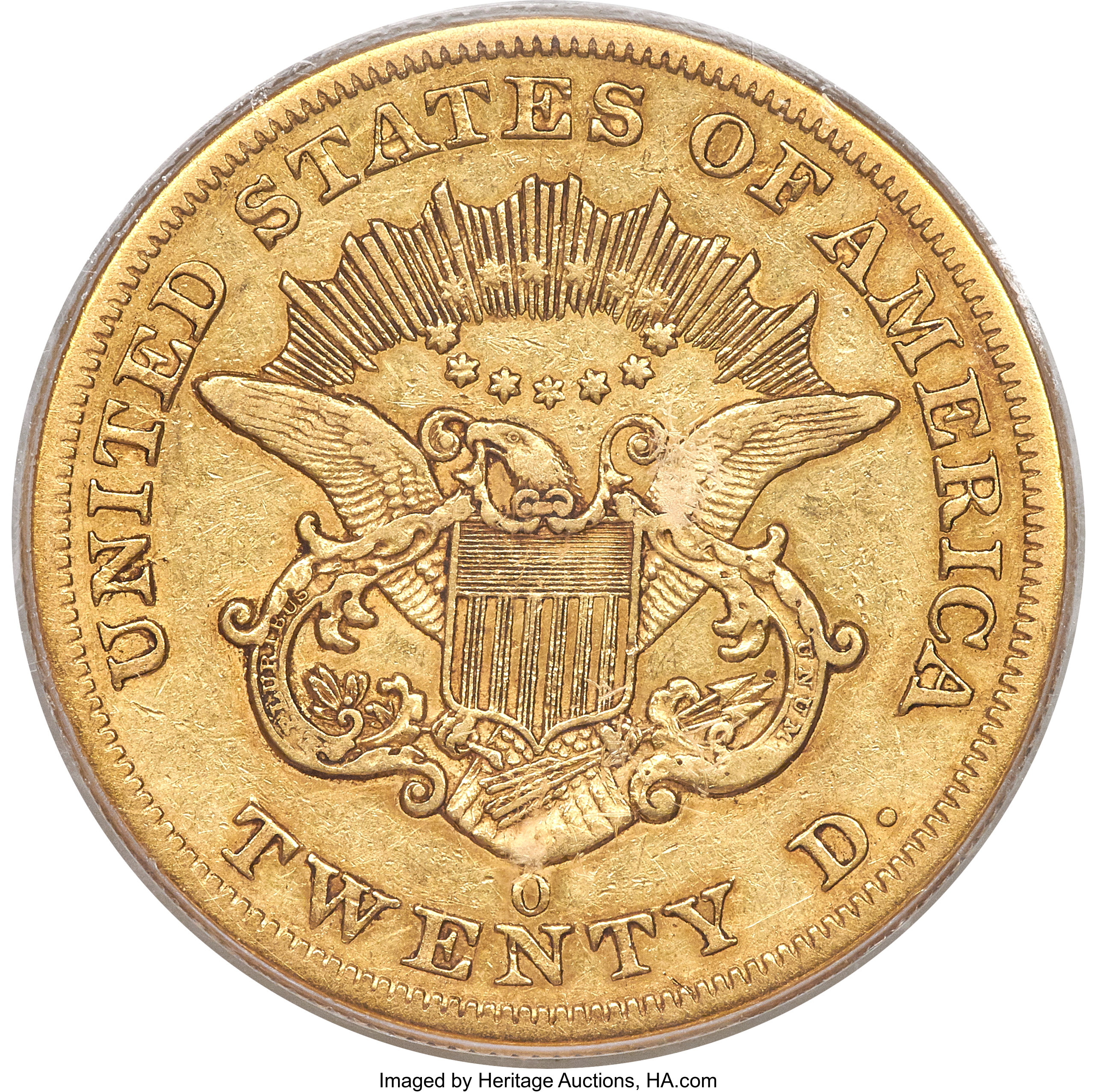 image for: 1854-O $20 VF30 PCGS. CAC. Variety 1....