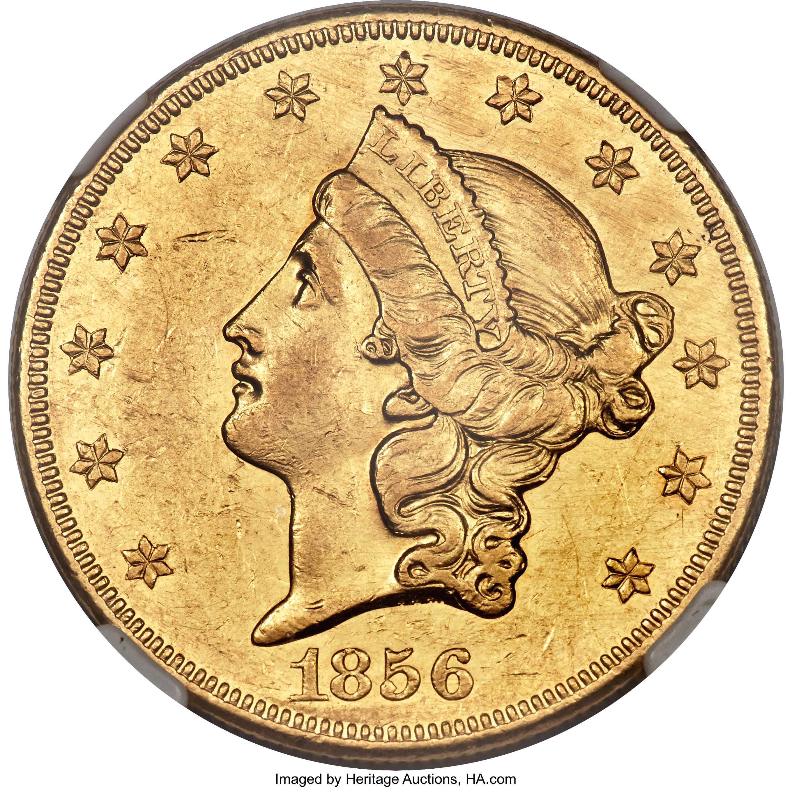 image for: 1856-O $20 AU50 NGC. Variety 1....