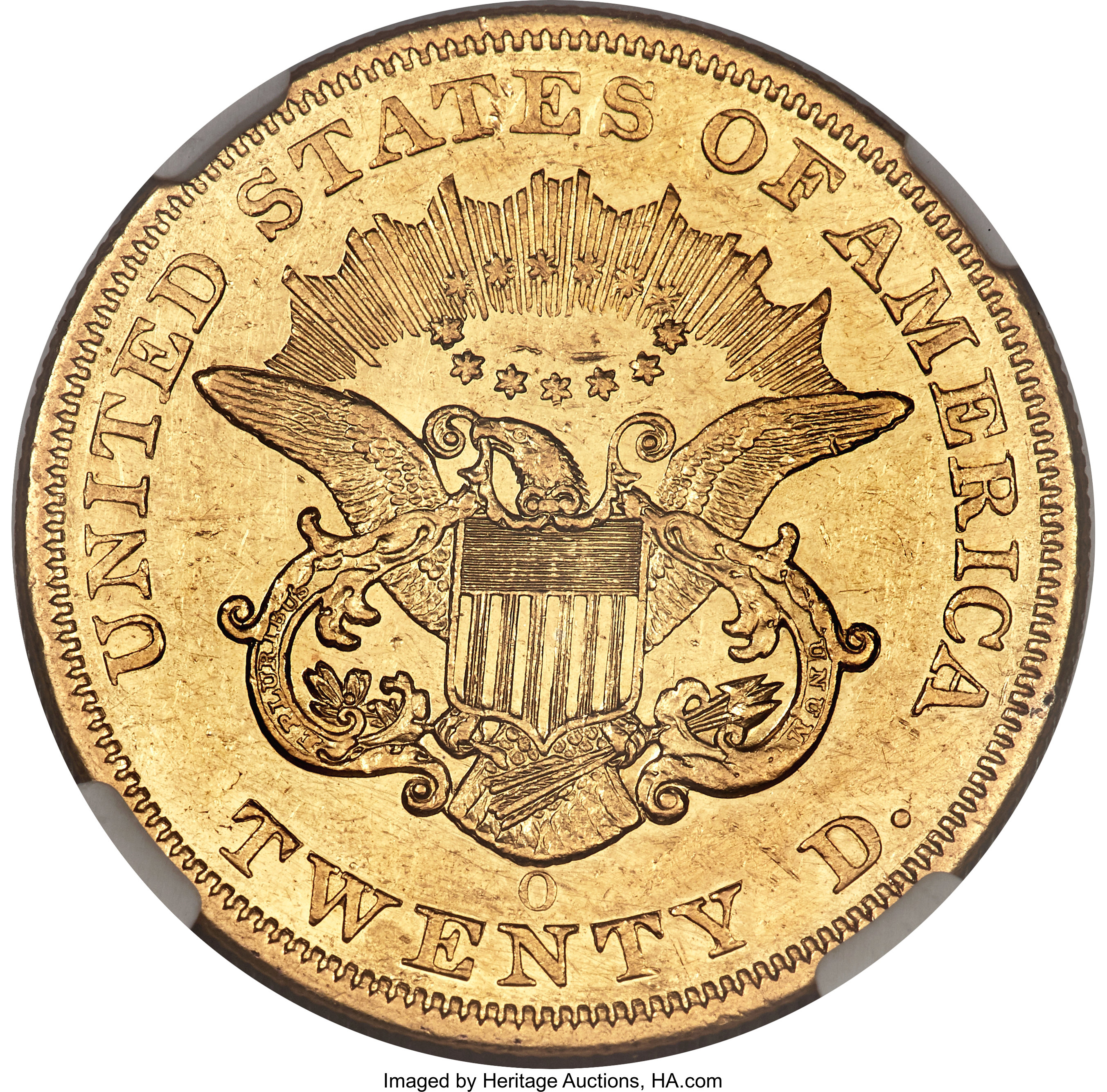 image for: 1856-O $20 AU50 NGC. Variety 1....