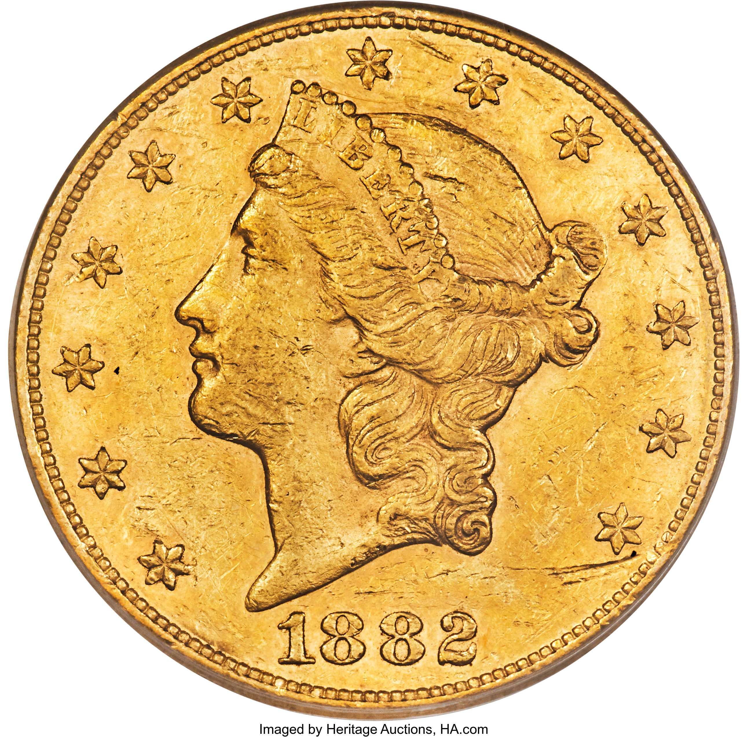 image for: 1882 $20 AU53 PCGS....