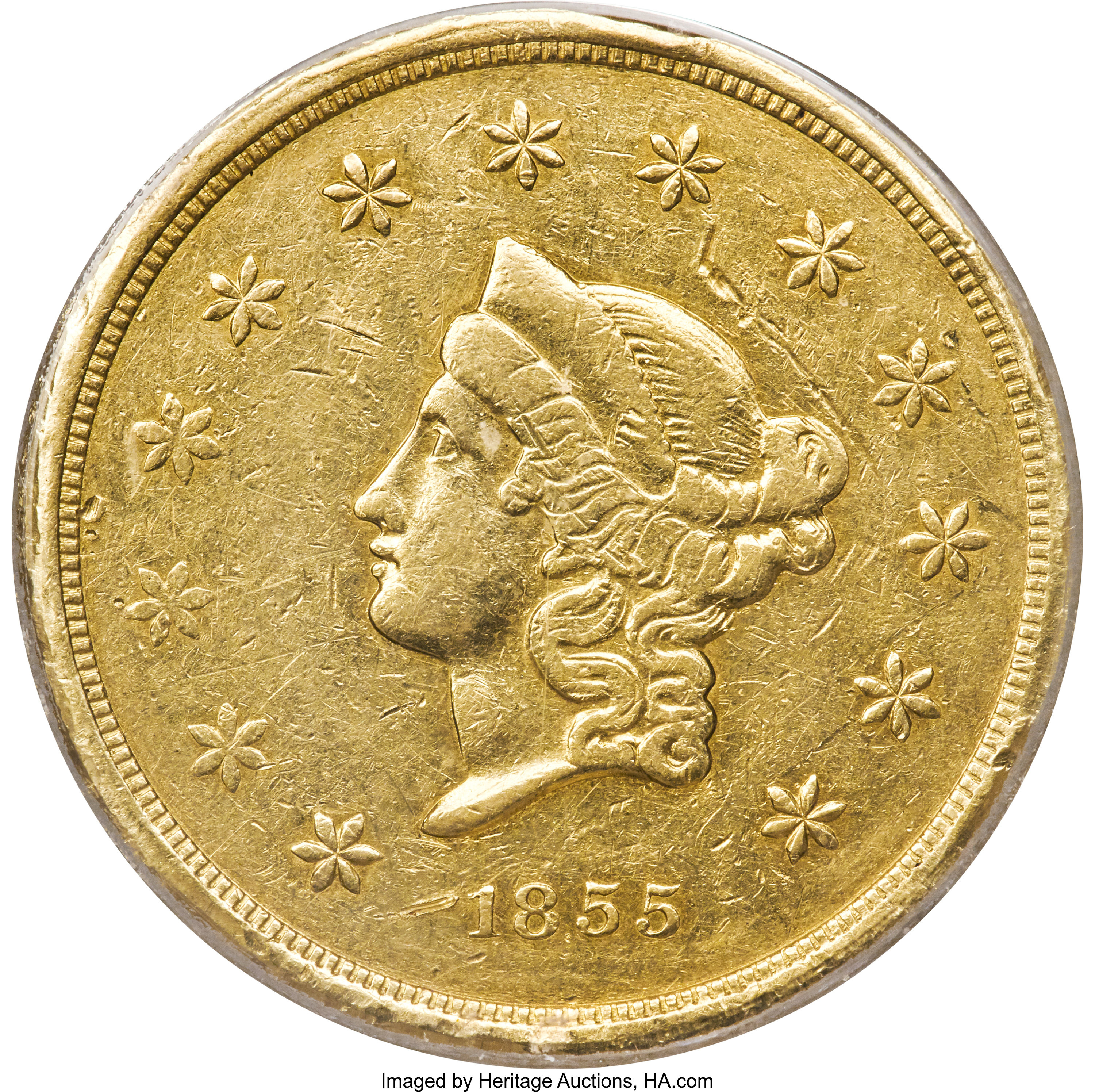 image for: 1855 $50 Wass Molitor Fifty Dollar XF40 PCGS. K-9, R.5....