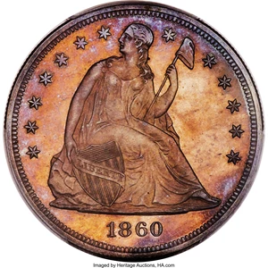 image for: 1860 $1 PR64 PCGS. OC-P1, R.2....