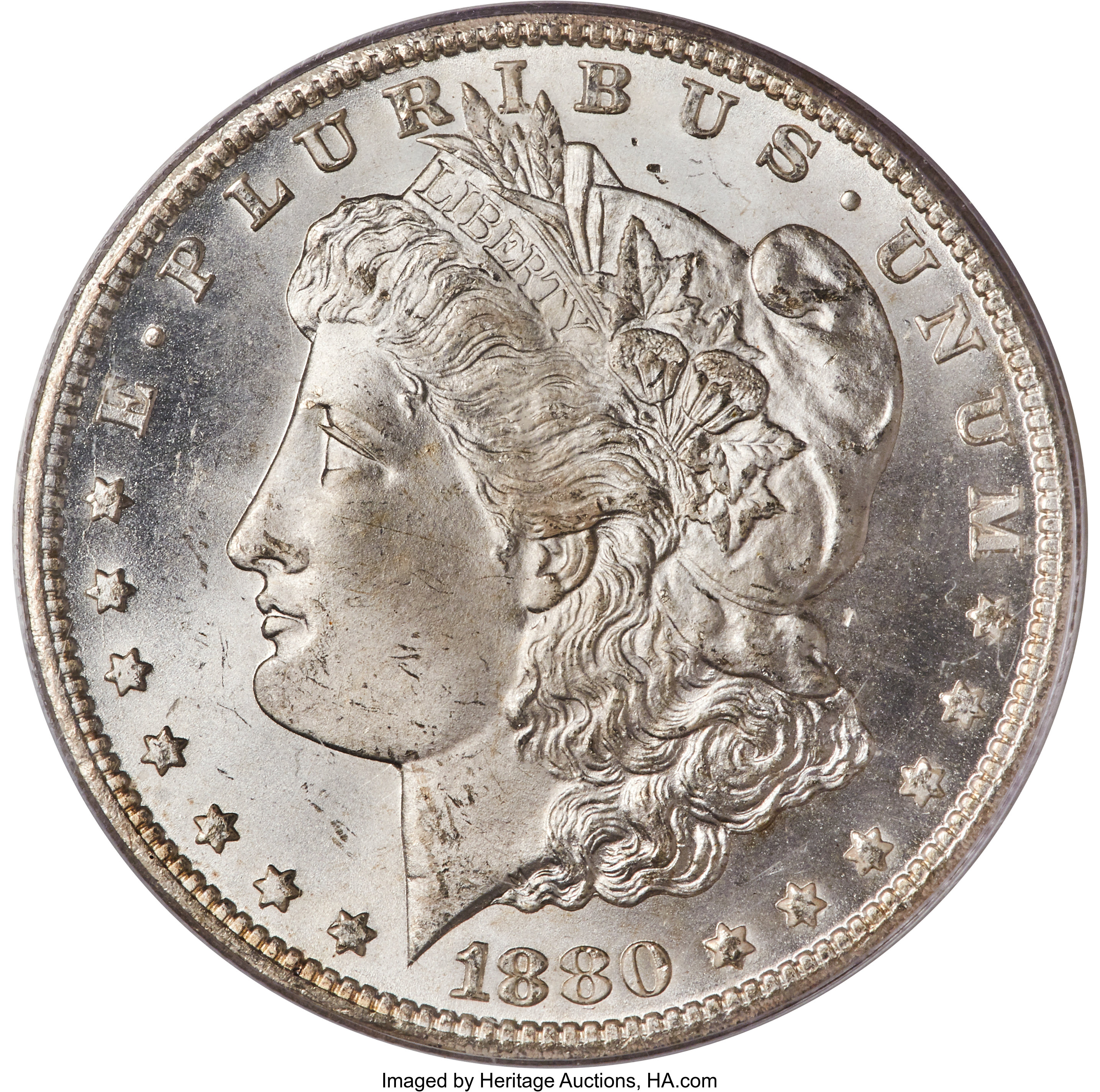 image for: 1880-CC $1 8/7, Reverse of 1878, VAM-7A, MS66 PCGS....