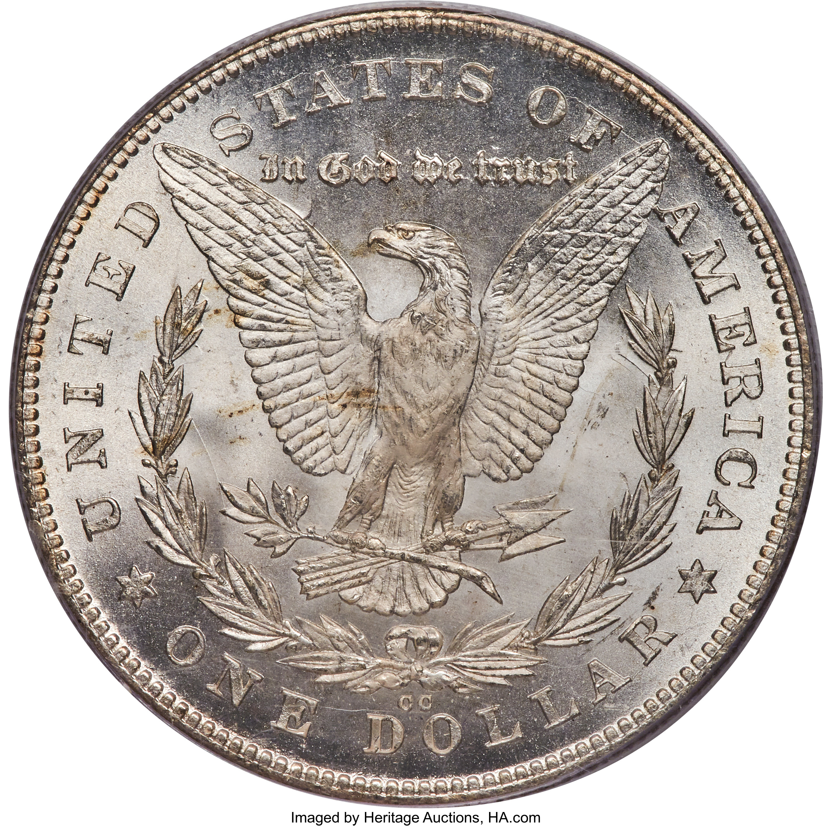 image for: 1880-CC $1 8/7, Reverse of 1878, VAM-7A, MS66 PCGS....
