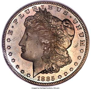 image for: 1885 $1 PR65 PCGS. VAM-31, Doubled 85 Bottom, Far Date....