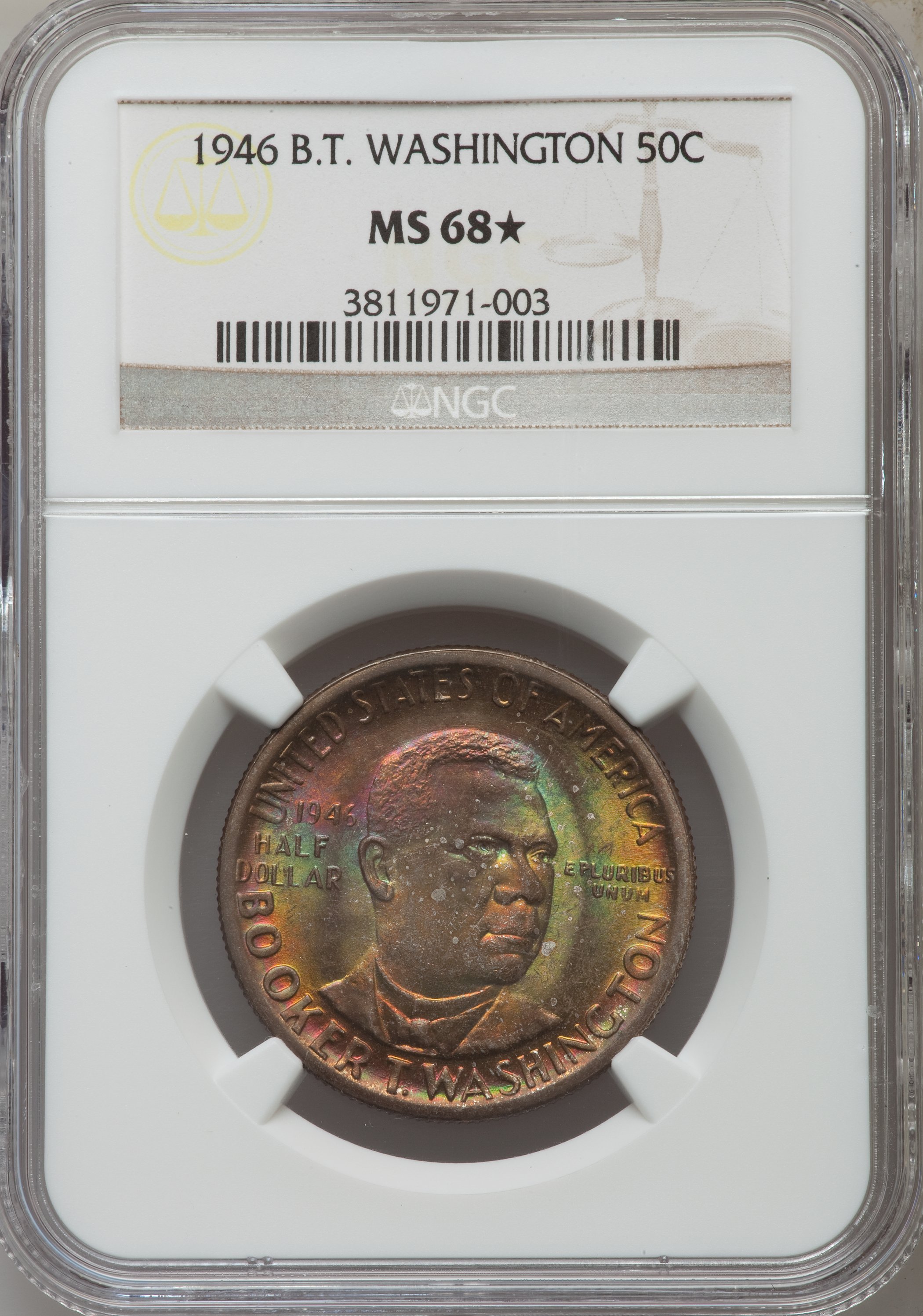 1946 50c Booker T. Washington MS68 thumbnail 4