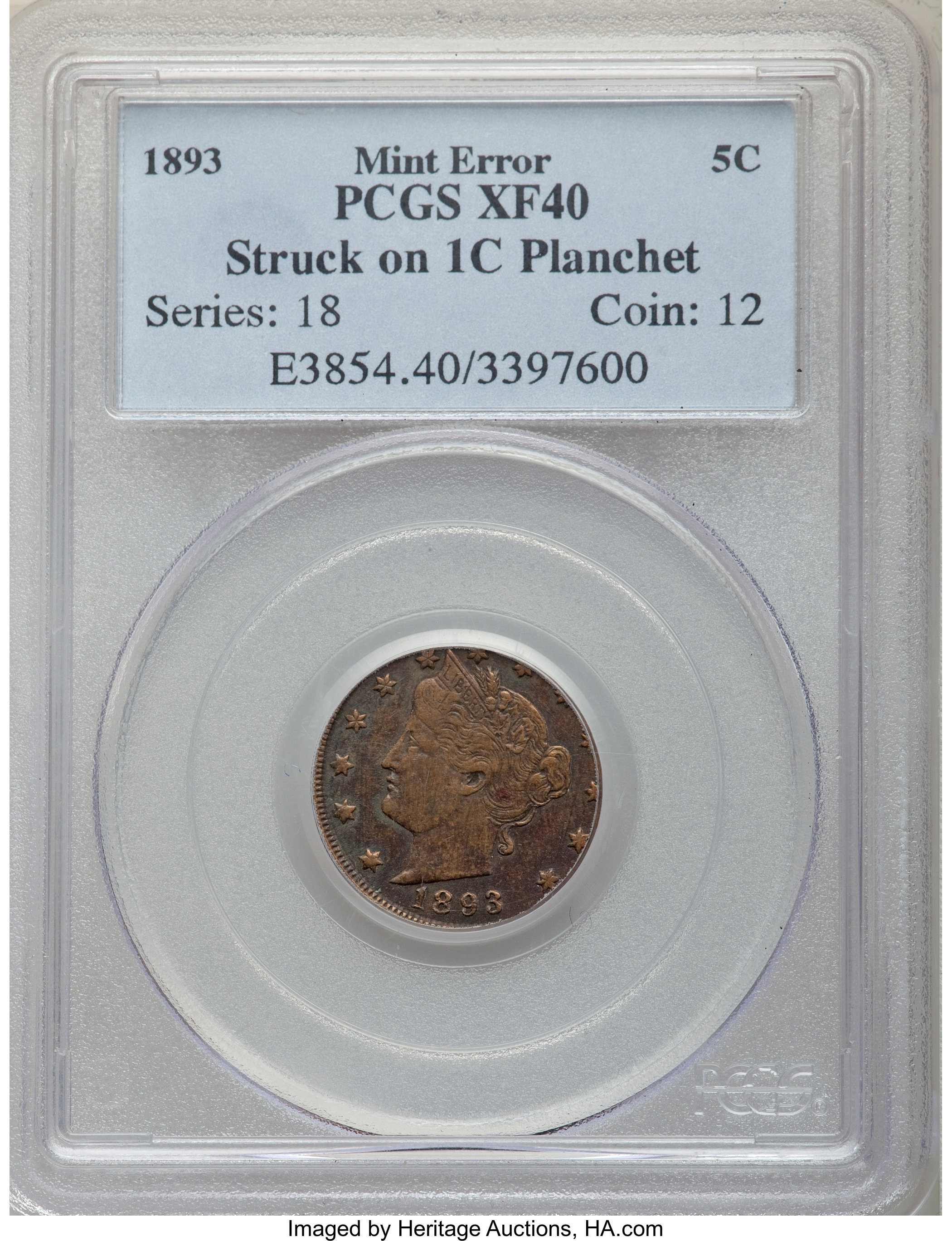 1893 5c AU50 thumbnail 17